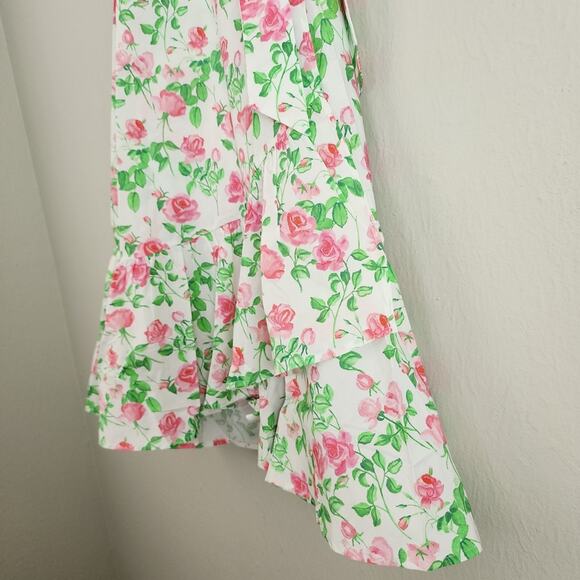 NEW Hill House Mirabel Pink Roses Floral Midi Wrap Skirt - Picture 6 of 12